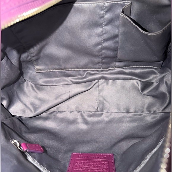 Coach Plum Studded Shoulder Bag - Picture 3 of 7